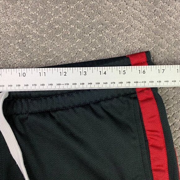 Vintage Y2K Nike Track Pants Mens Medium Black Red Sweatpants Gym Running Tricot - Picture 10 of 14